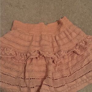 Aerie Ruffle Skirt in Pink
